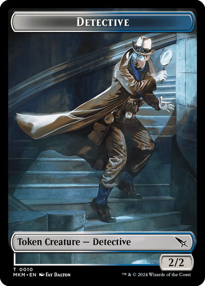Detective // Spider Double-Sided Token 10 // 11 card from Murders at Karlov Manor