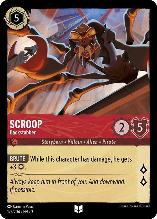 Scroop - Backstabber 122/204 card from Into the Inklands
