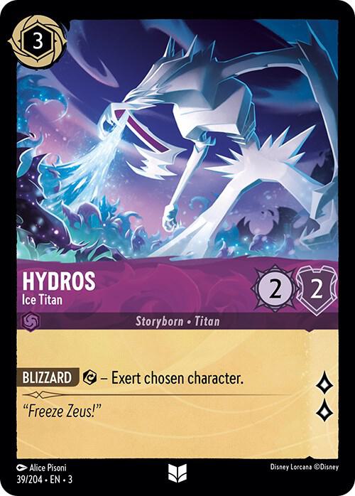 Hydros - Ice Titan 39/204 card from Into the Inklands
