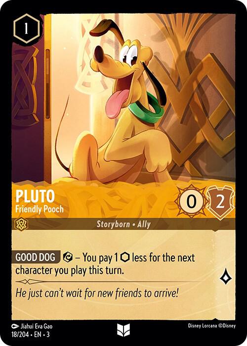 Pluto - Friendly Pooch 18/204 card from Into the Inklands
