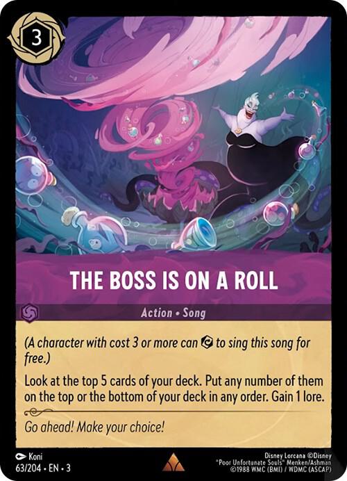 The Boss is on a Roll 63/204 card from Into the Inklands