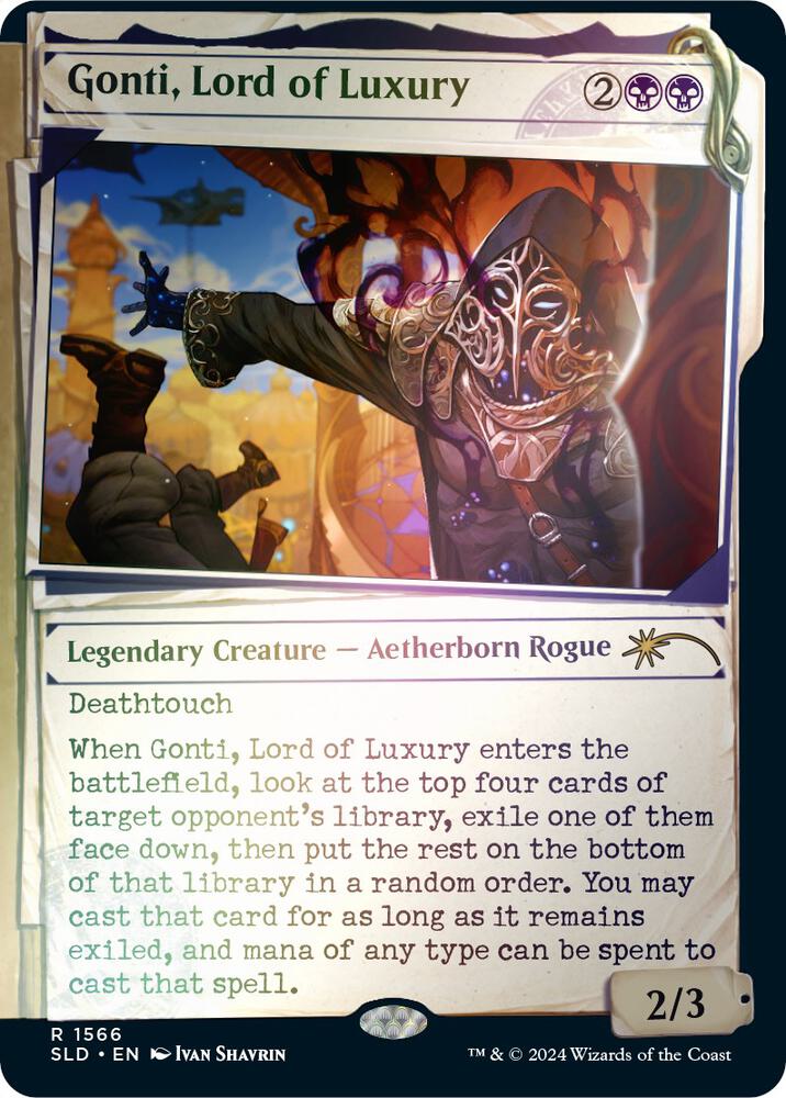 Gonti, Lord of Luxury (Rainbow Foil) 1566 card from Secret Lair Drop Series