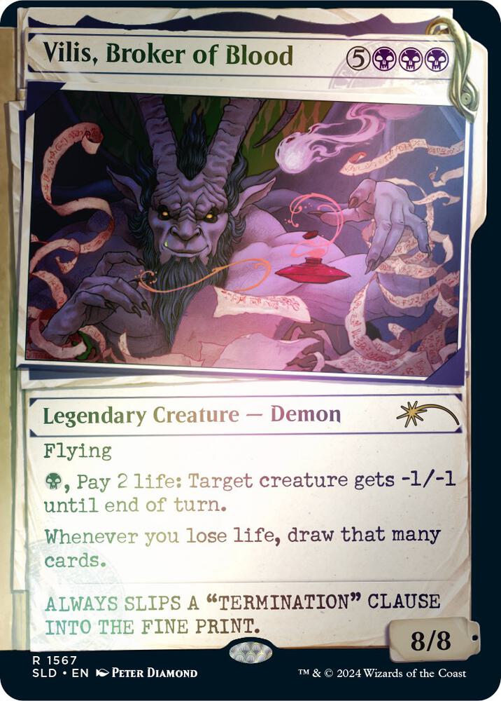 Vilis, Broker of Blood (Rainbow Foil) 1567 card from Secret Lair Drop Series