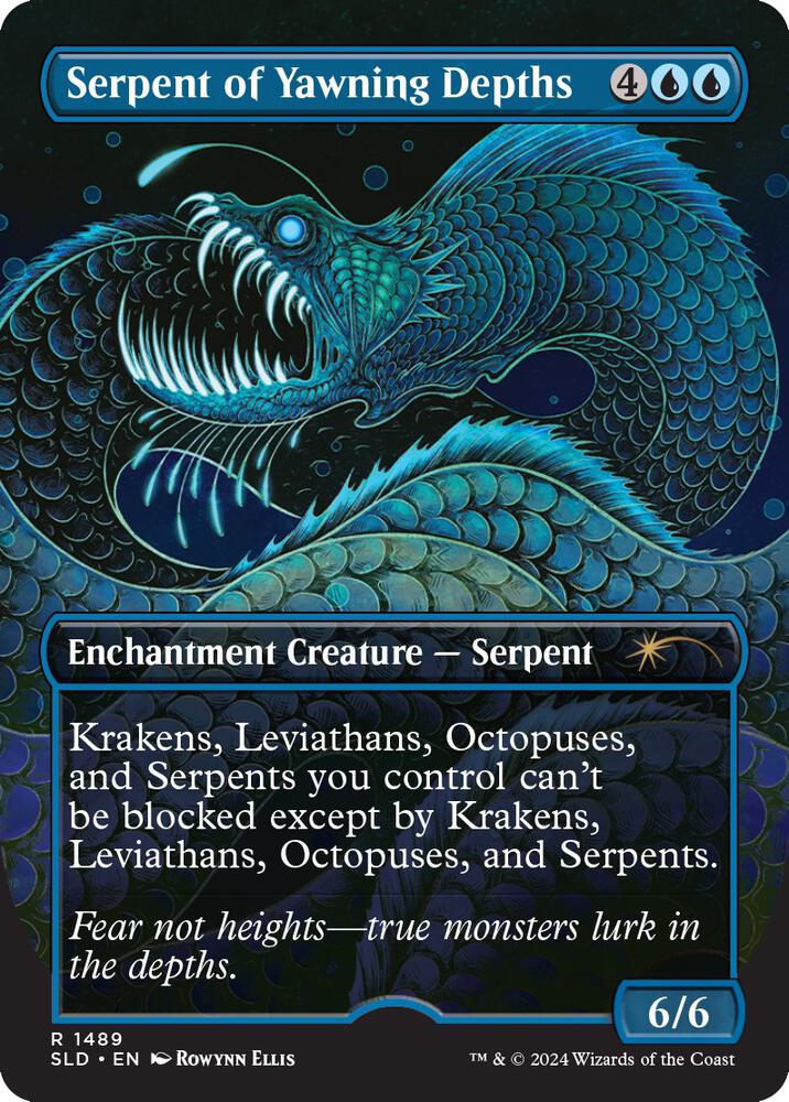 Serpent of Yawning Depths 1489 card from Secret Lair Drop Series