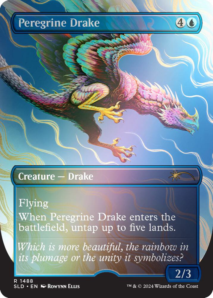 Peregrine Drake (Rainbow Foil) 1488 card from Secret Lair Drop Series