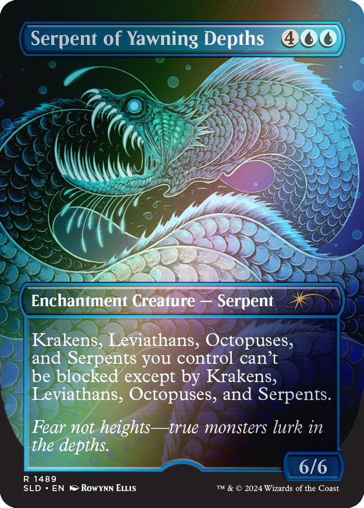 Serpent of Yawning Depths (Rainbow Foil) 1489 card from Secret Lair Drop Series