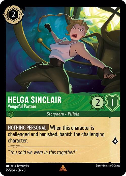 Helga Sinclair - Vengeful Partner 75/204 card from Into the Inklands