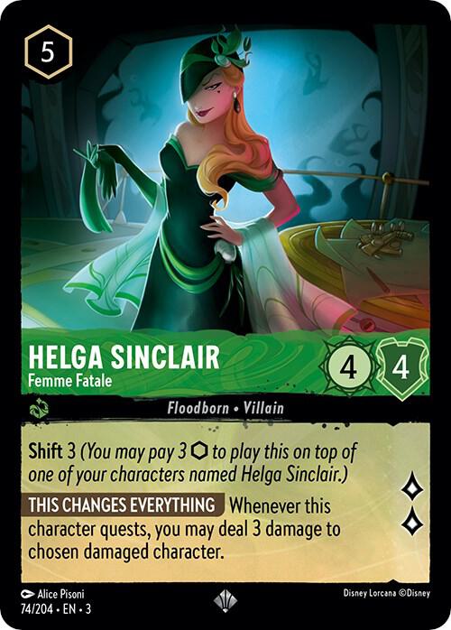 Helga Sinclair - Femme Fatale 74/204 card from Into the Inklands