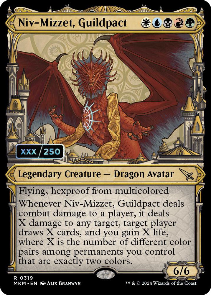 Niv-Mizzet, Guildpact (Serial Numbered) 319 card from Murders at Karlov Manor