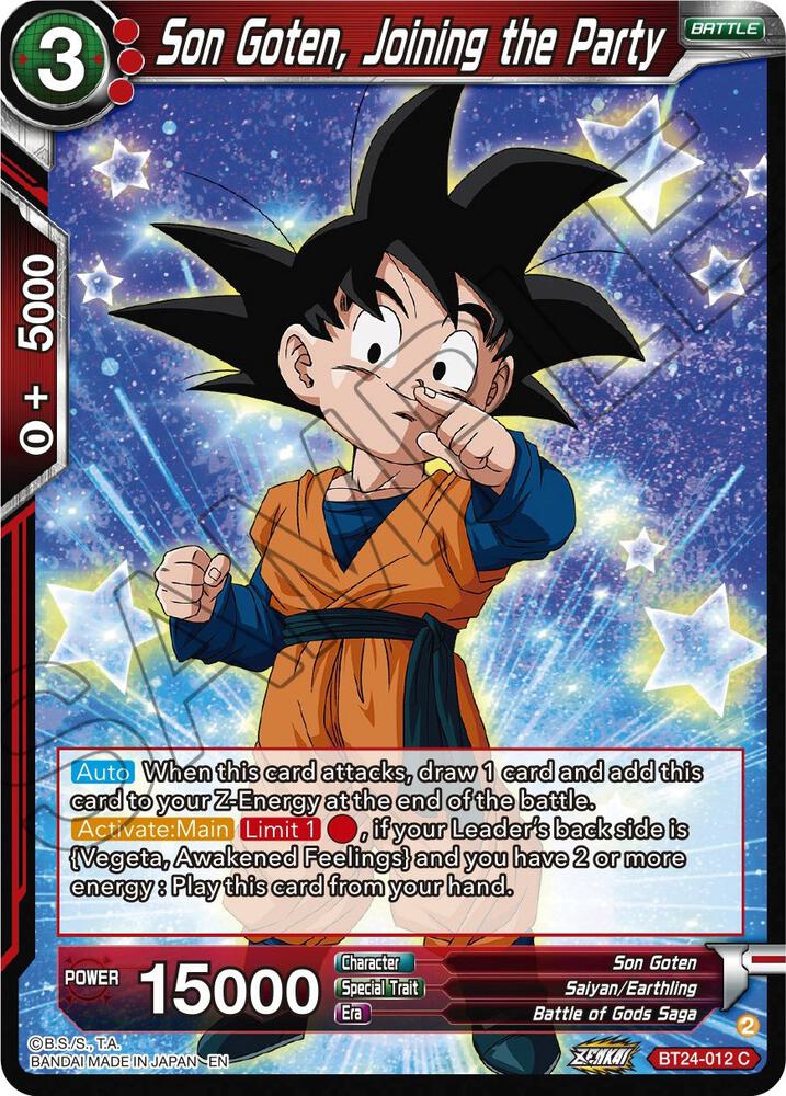 Son Goten, Joining the Party BT24-012 card from Beyond Generations