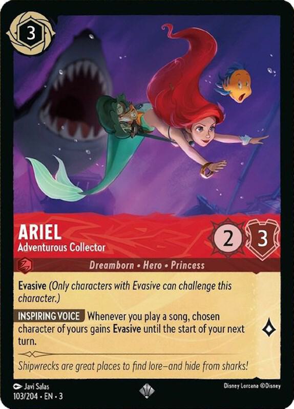 Ariel - Adventurous Collector 103/204 card from Into the Inklands
