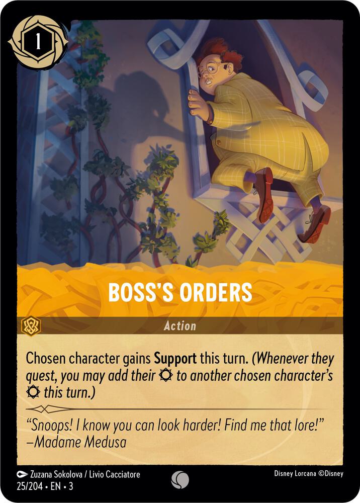Boss's Orders 25/204 card from Into the Inklands