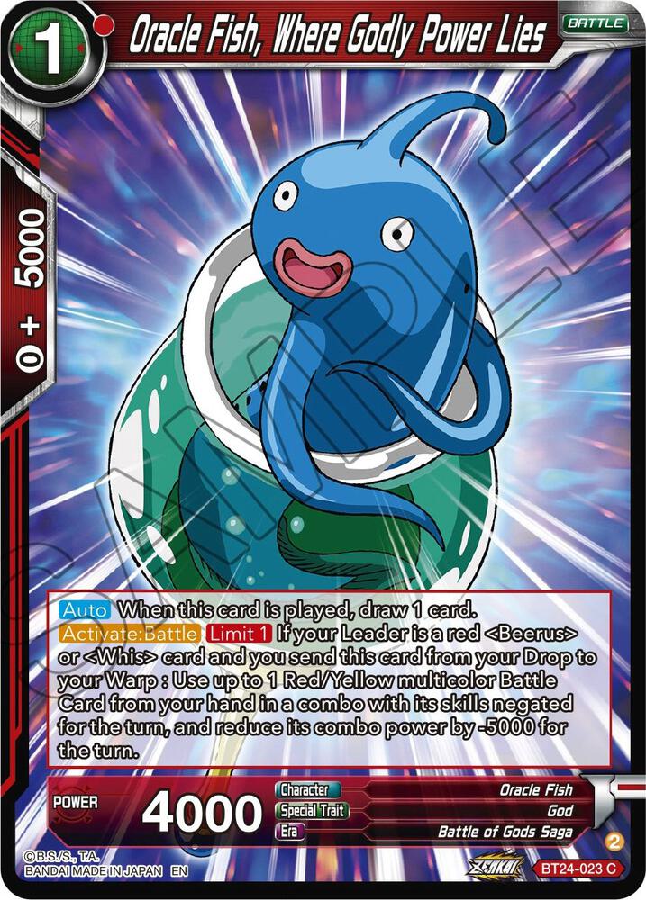 Oracle Fish, Where Godly Power Lies BT24-023 card from Beyond Generations