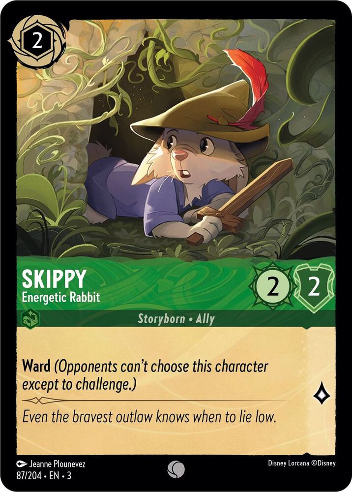 Skippy - Energetic Rabbit 87/204 card from Into the Inklands