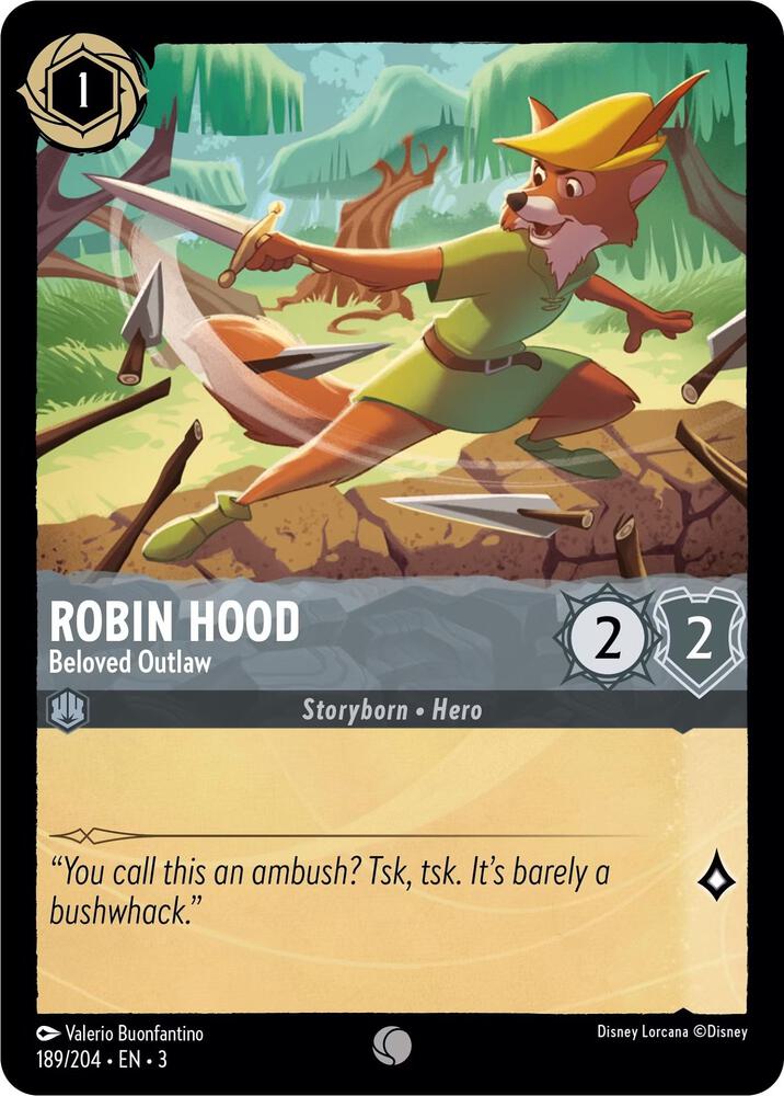 Robin Hood - Beloved Outlaw 189/204 card from Into the Inklands