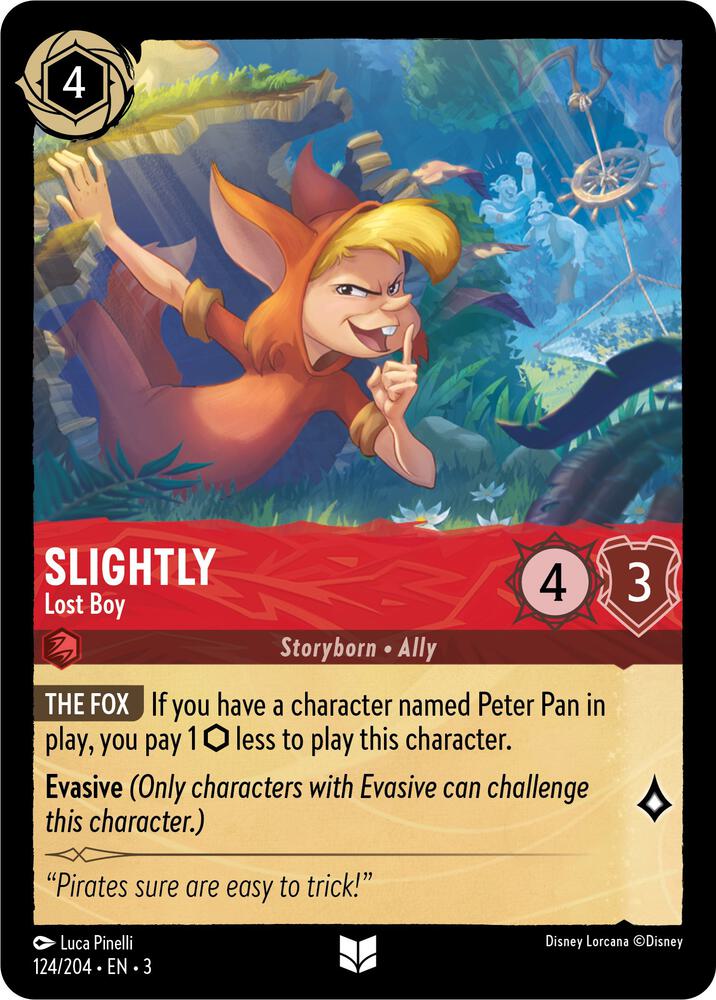 Slightly - Lost Boy 124/204 card from Into the Inklands