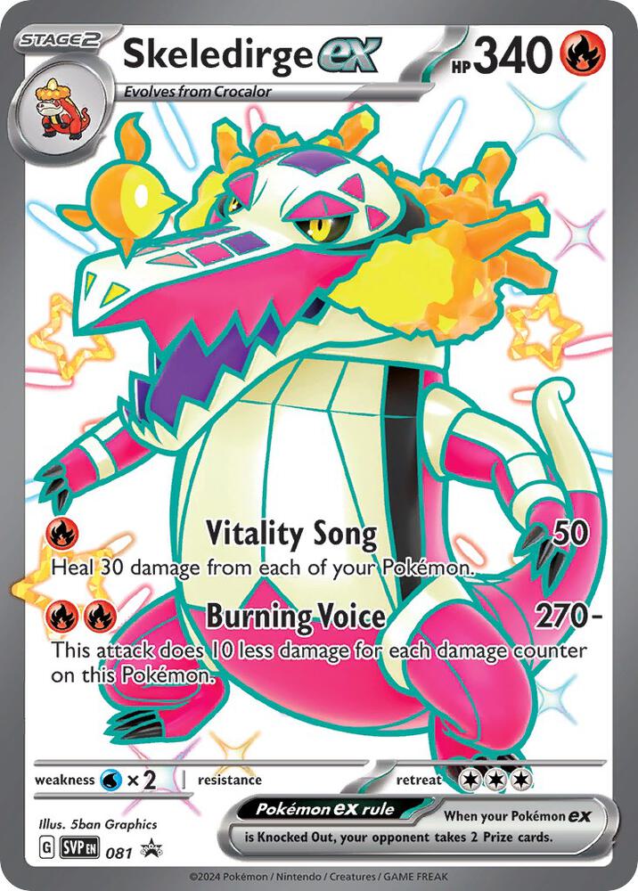 Skeledirge ex 081 card from SV: Scarlet & Violet Promo Cards