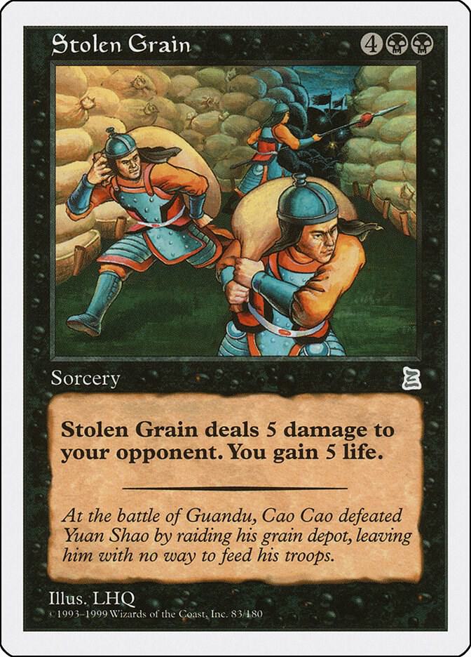 Stolen Grain 83 card from Portal Three Kingdoms