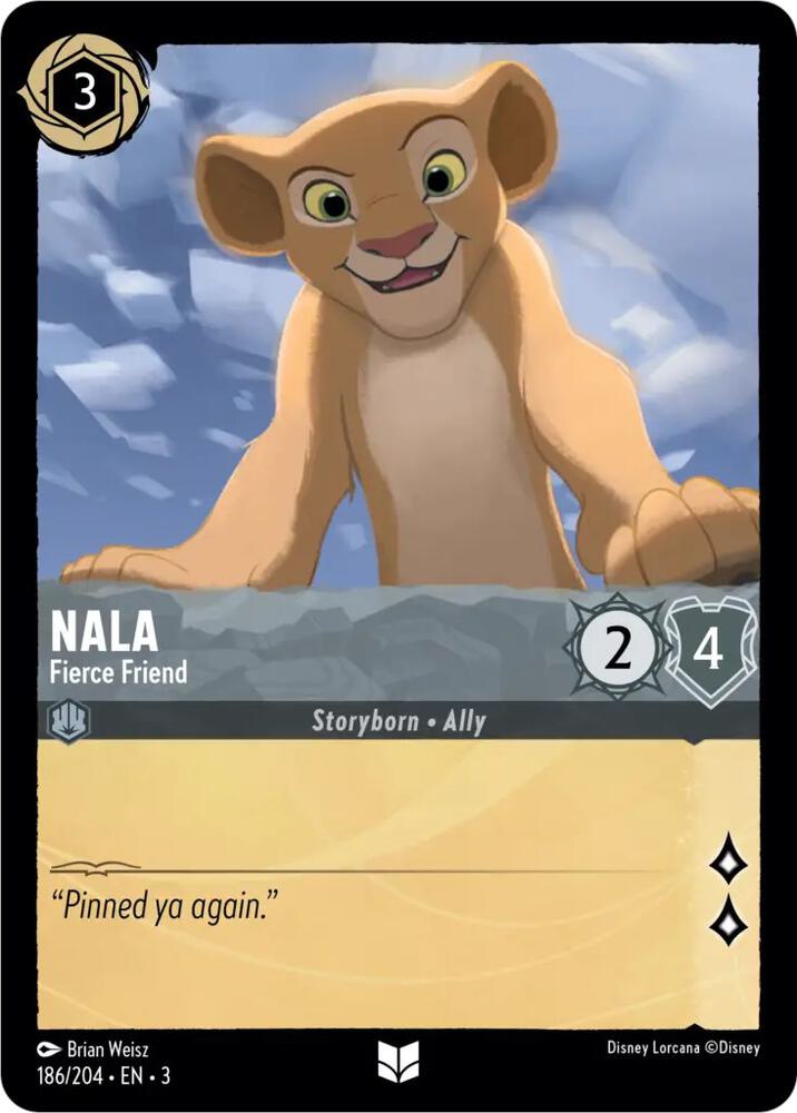 Nala - Fierce Friend 186/204 card from Into the Inklands