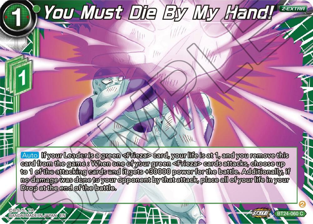 You Must Die By My Hand! BT24-060 card from Beyond Generations