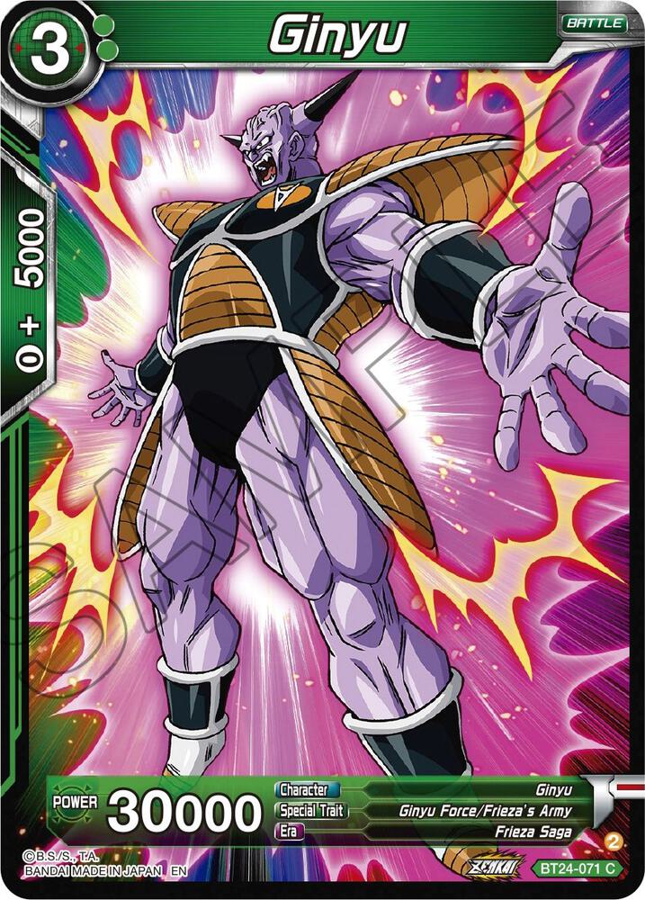 Ginyu BT24-071 card from Beyond Generations