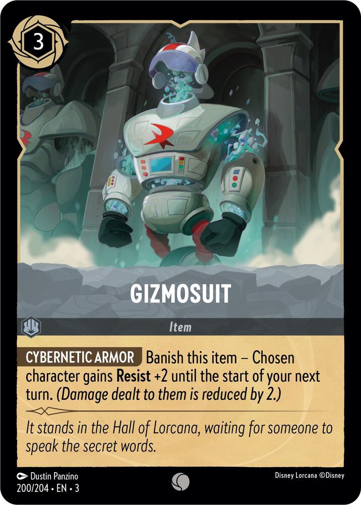 Gizmosuit 200/204 card from Into the Inklands