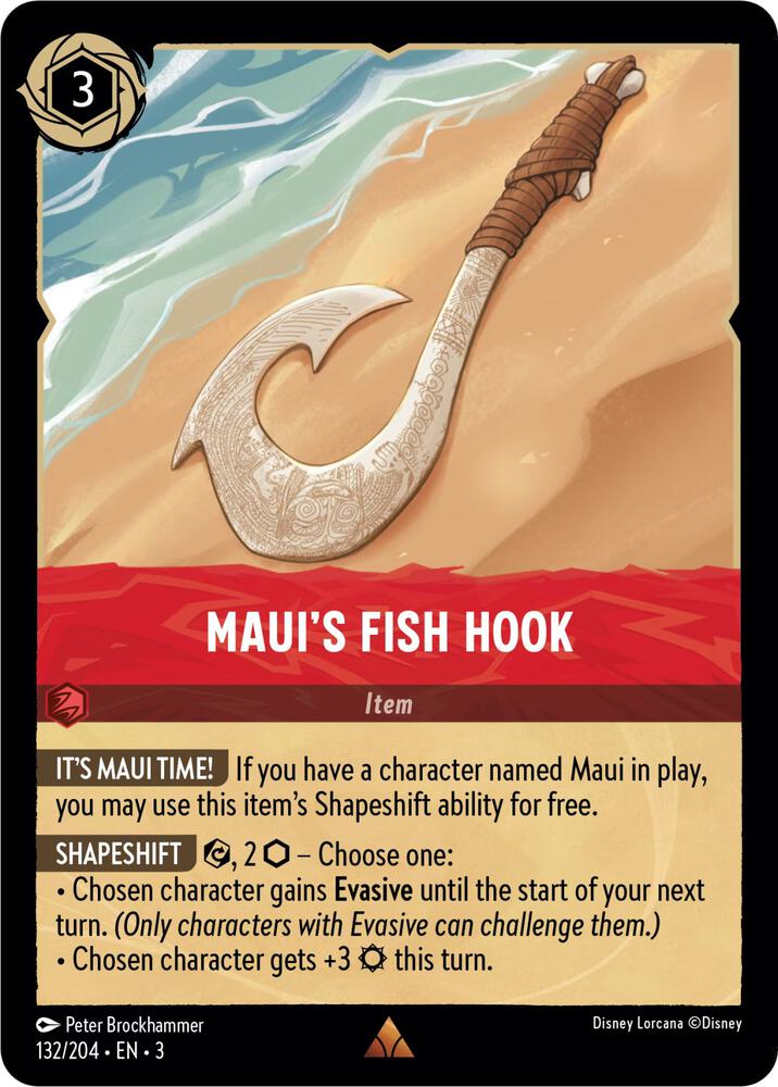 Maui's Fish Hook 132/204 card from Into the Inklands