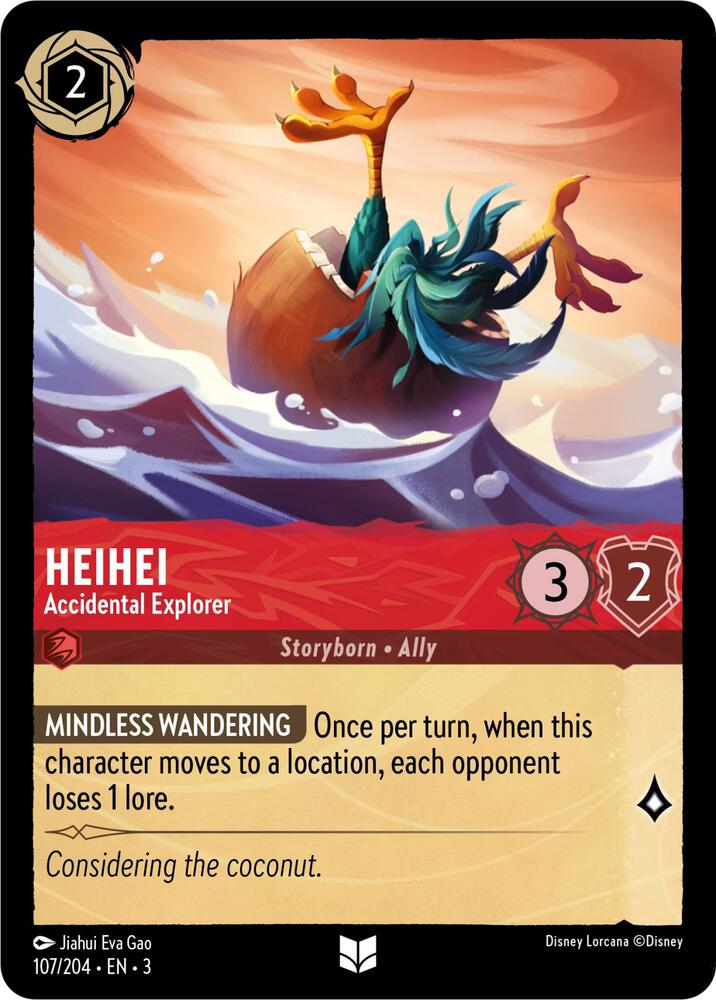 HeiHei - Accidental Explorer 107/204 card from Into the Inklands