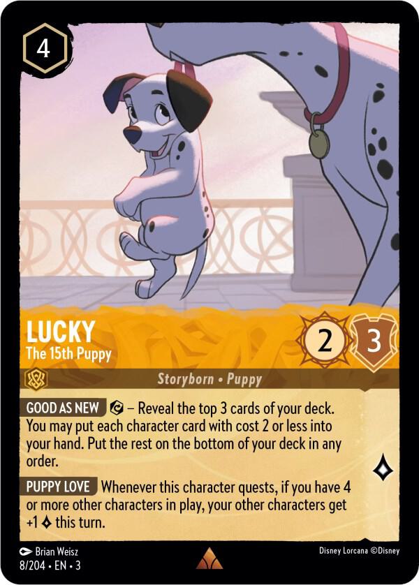 Lucky - The 15th Puppy 8/204 card from Into the Inklands