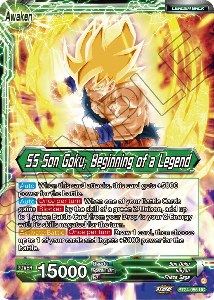 Son Goku // SS Son Goku, Beginning of a Legend BT24-055 card from Beyond Generations