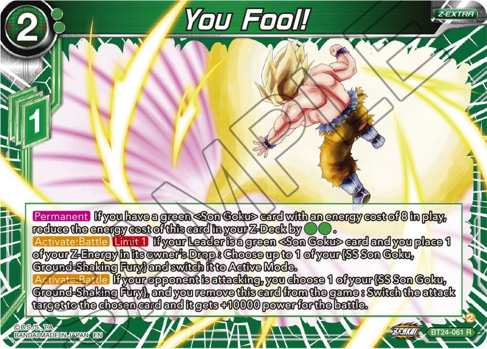 You Fool! BT24-061 card from Beyond Generations