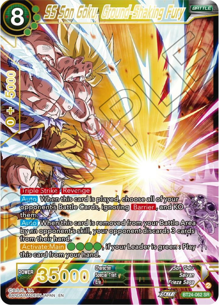 SS Son Goku, Ground-Shaking Fury BT24-062 card from Beyond Generations