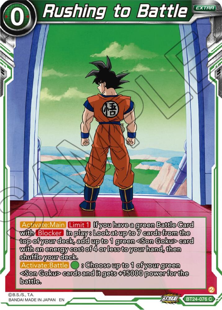 Rushing to Battle BT24-076 card from Beyond Generations