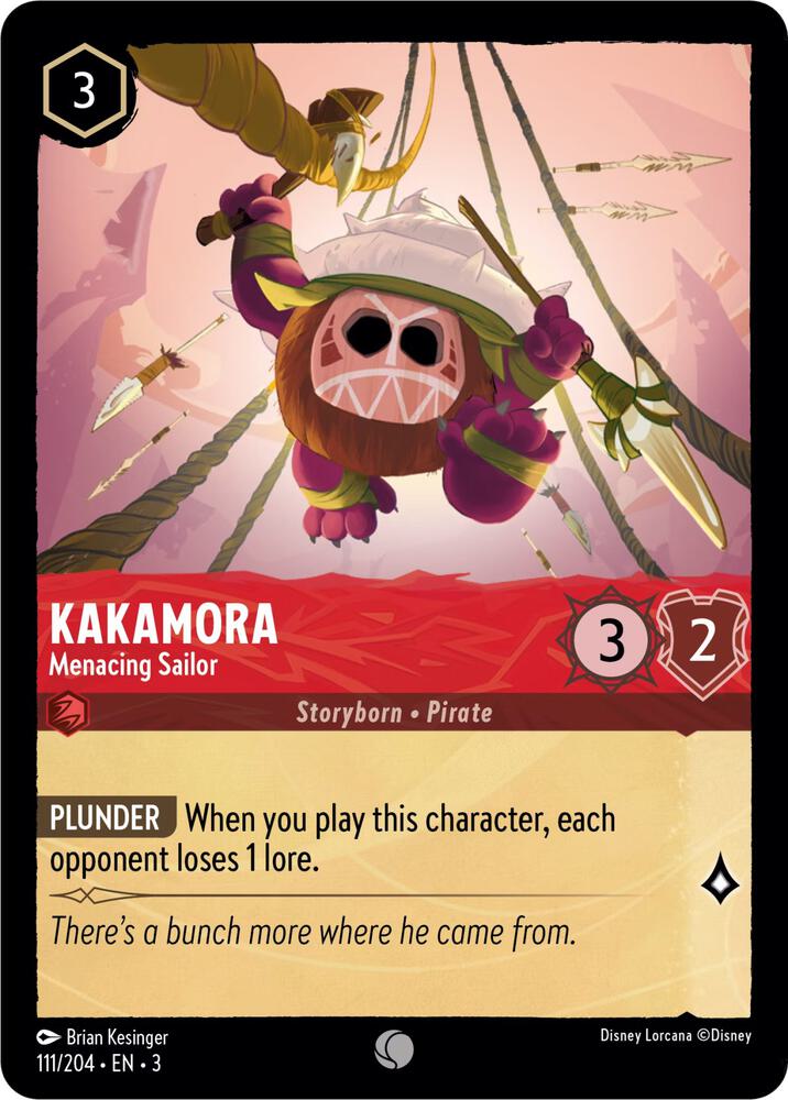 Kakamora - Menacing Sailor 111/204 card from Into the Inklands
