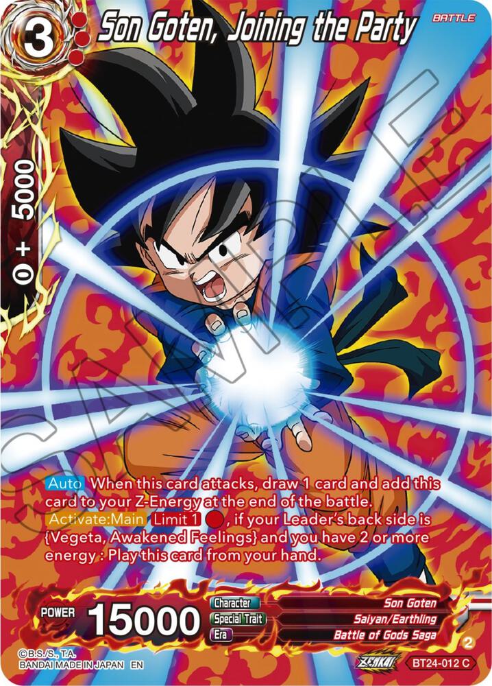 Son Goten, Joining the Party (Collector Booster Silver) BT24-012 card from Beyond Generations