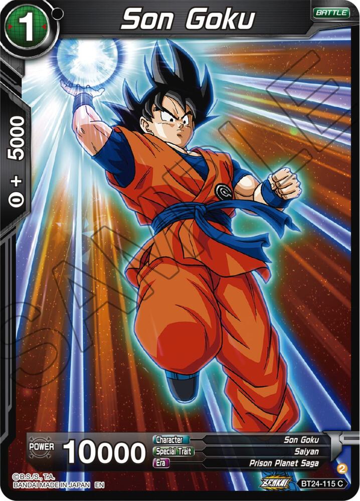 Son Goku BT24-115 card from Beyond Generations