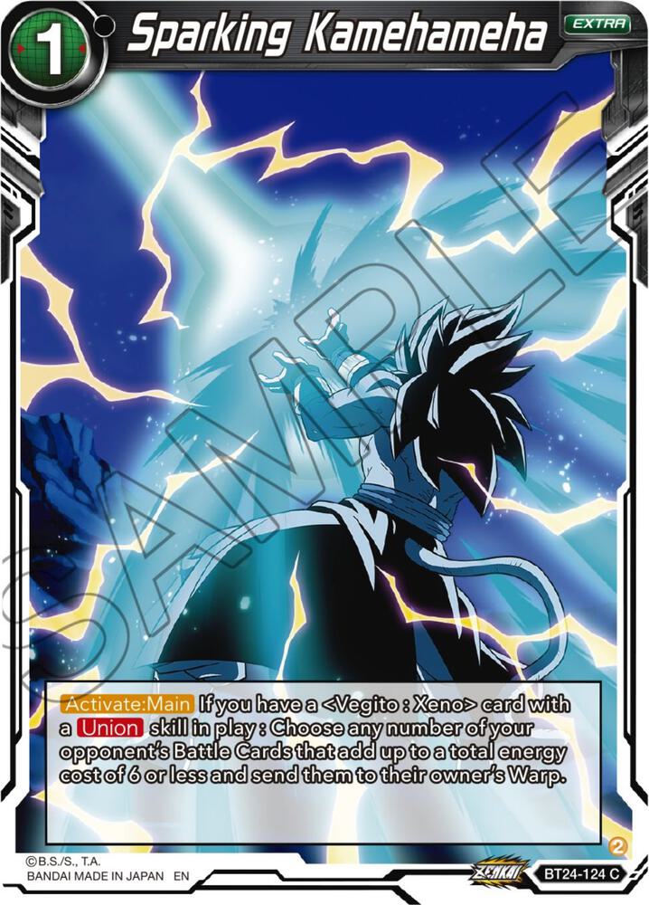 Sparking Kamehameha BT24-124 card from Beyond Generations