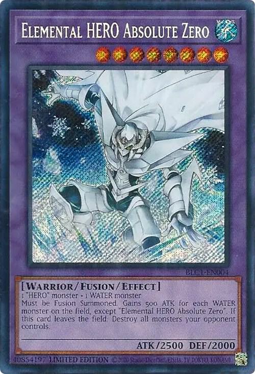 Elemental HERO Absolute Zero BLC1-EN004 card from Battles of Legend: Chapter 1