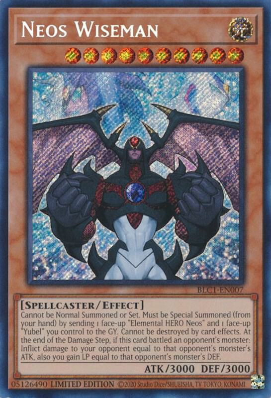 Neos Wiseman BLC1-EN007 card from Battles of Legend: Chapter 1