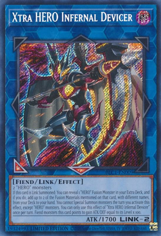 Xtra HERO Infernal Devicer BLC1-EN009 card from Battles of Legend: Chapter 1