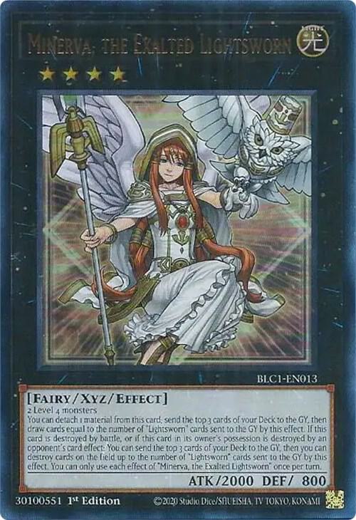 Minerva, the Exalted Lightsworn BLC1-EN013 card from Battles of Legend: Chapter 1