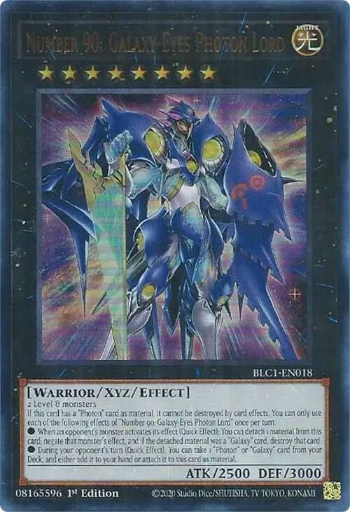 Number 90: Galaxy-Eyes Photon Lord BLC1-EN018 card from Battles of Legend: Chapter 1