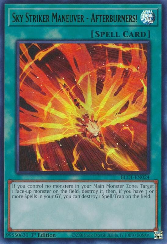 Sky Striker Maneuver - Afterburners! BLC1-EN024 card from Battles of Legend: Chapter 1
