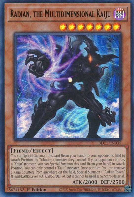 Radian, the Multidimensional Kaiju BLC1-EN035 card from Battles of Legend: Chapter 1