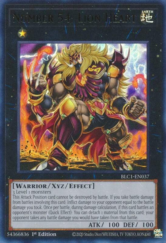Number 54: Lion Heart BLC1-EN037 card from Battles of Legend: Chapter 1