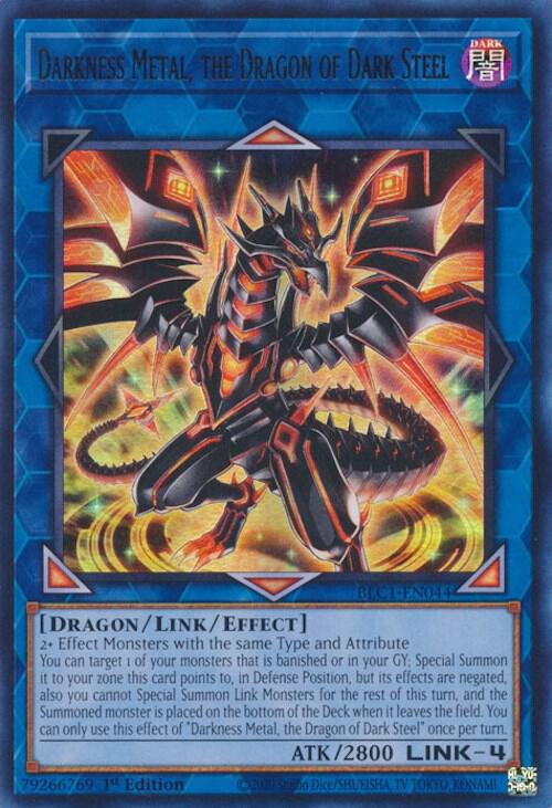 Darkness Metal, the Dragon of Dark Steel BLC1-EN044 card from Battles of Legend: Chapter 1