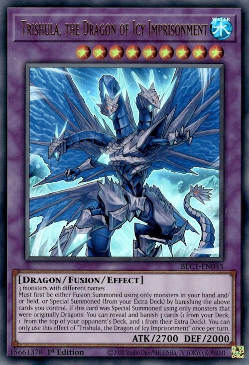 Trishula, the Dragon of Icy Imprisonment BLC1-EN045 card from Battles of Legend: Chapter 1