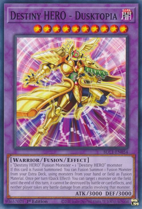 Destiny HERO - Dusktopia BLC1-EN054 card from Battles of Legend: Chapter 1