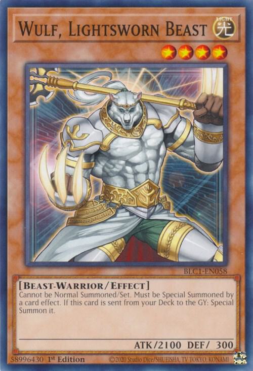 Wulf, Lightsworn Beast BLC1-EN058 card from Battles of Legend: Chapter 1