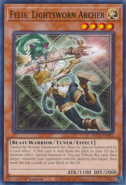 Felis, Lightsworn Archer BLC1-EN061 card from Battles of Legend: Chapter 1